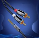 Kabel UGREEN przewód audio 3,5 mm mini jack - 2RCA 2 m czarny (AV116 10584)