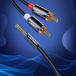 Kabel UGREEN przewód audio 3,5 mm mini jack - 2RCA 3m czarny (10590)