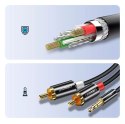 Kabel UGREEN przewód audio 3,5 mm mini jack - 2RCA 3m czarny (10590)