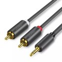 Kabel UGREEN przewód audio 3,5 mm mini jack - 2RCA 3m czarny (10590)