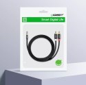 Kabel UGREEN przewód audio 3,5 mm mini jack - 2RCA 3m czarny (10590)