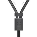 Ugreen kabel przewód audio 3,5 mm mini jack (żeński) - 2RCA (męski) 25 cm szary (AV102 10561)