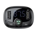 Baseus transmiter FM T-Type S-09A Bluetooth MP3 ładowarka samochodowa czarna