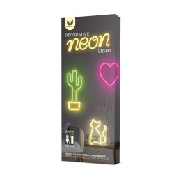 Neon LED KAKTUS pomarańcz/zielony Bat + USB FLNEO2 Forever Light