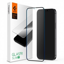 Spigen szkło hartowane Glass FC do iPhone 12 Pro Max czarna ramka