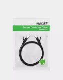 Kabel UGREEN płaski przewód internetowy sieciowy Ethernet patchcord RJ45 Cat 6 UTP 1000 Mbps 1 m czarny (NW101 50184)