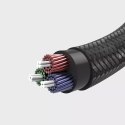 Kątowy kabel UGREEN AUX 2 x mini jack 3,5 mm 1,5m niebieski (AV112)