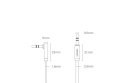Płaski kabel UGREEN przewód audio AUX 3,5 mm mini jack 1m srebrny (10597)
