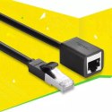 Przedłużacz UGREEN kabel internetowy Ethernet RJ45 Cat 6 FTP 1000 Mbps 3 m czarny (NW112 11282)