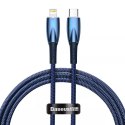 Baseus Glimmer Series kabel do szybkiego ładowania USB-C - Lightning 20W 480Mb/s 1m niebieski