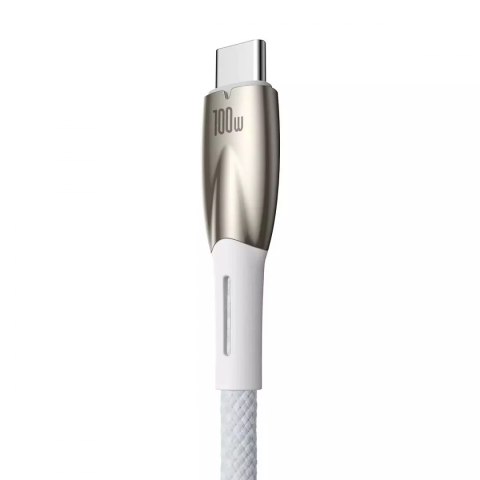 Baseus Glimmer Series kabel do szybkiego ładowania USB-A - USB-C 100W 480Mb/s 1m biały