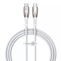 Baseus Glimmer Series kabel do szybkiego ładowania USB-C 480Mb/s PD 100W 1m biały