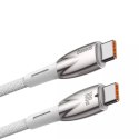 Baseus Glimmer Series kabel do szybkiego ładowania USB-C 480Mb/s PD 100W 1m biały