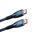 Baseus Glimmer Series kabel do szybkiego ładowania USB-C 480Mb/s PD 100W 1m niebieski