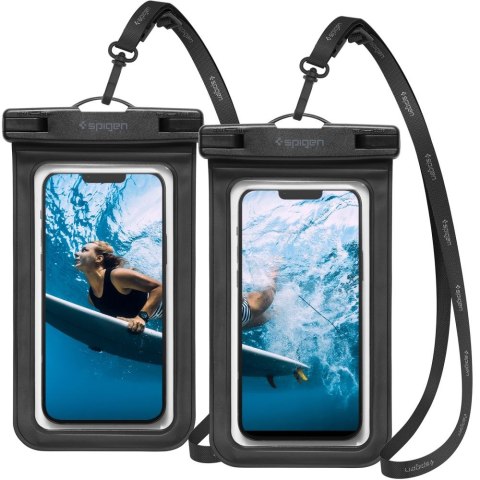 Spigen pokrowiec wodoodoporny A601 Universal Waterproof Case 2-Pack czarny