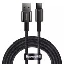 Baseus Tungsten Gold kabel USB-A - USB-C 480Mb/s 100W 2m černý (CAWJ000101)