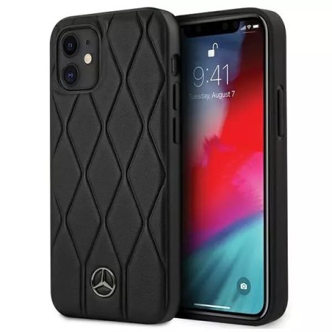 Pouzdro Mercedes MEHCP12SMULBK pro iPhone 12 mini 5,4" černé/černé pevné pouzdro Wave Line