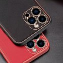 Coque élégante Dux Ducis Yolo en TPU souple et cuir PU pour iPhone 13 Pro Max rouge