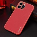 Coque élégante Dux Ducis Yolo en TPU souple et cuir PU pour iPhone 13 Pro Max rouge