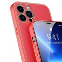 Coque élégante Dux Ducis Yolo en TPU souple et cuir PU pour iPhone 13 Pro Max rouge