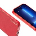 Coque élégante Dux Ducis Yolo en TPU souple et cuir PU pour iPhone 13 Pro Max rouge