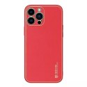 Coque élégante Dux Ducis Yolo en TPU souple et cuir PU pour iPhone 13 Pro Max rouge