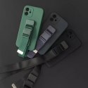 Corde étui silicone lanière couverture sac à main lanière sangle pour Samsung Galaxy S21 FE bleu marine