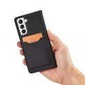 Étui pour cartes magnétiques pour Samsung Galaxy S22 + (S22 Plus) pochette portefeuille porte-cartes noir