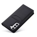 Étui pour cartes magnétiques pour Samsung Galaxy S22 + (S22 Plus) pochette portefeuille porte-cartes noir