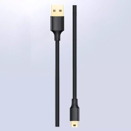 5-pinowy pozłacany kabel UGREEN USB - mini USB 0,5m czarny (US132)