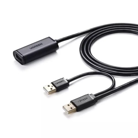 Aktywny przedłużacz UGREEN USB 2.0 kabel 5m czarny (US137)