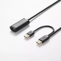 Aktywny przedłużacz UGREEN USB 2.0 kabel 5m czarny (US137)