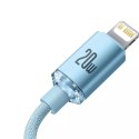 Baseus Crystal Shine Series kabel USB Typ C - Lightning szybkie ładowanie Power Delivery 20W 2m niebieski (CAJY001403)