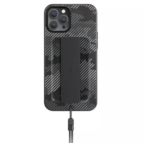 Etui UNIQ Heldro do iPhone 12 Pro Max 6,7" czarny moro/charcoal camo Antimicrobial