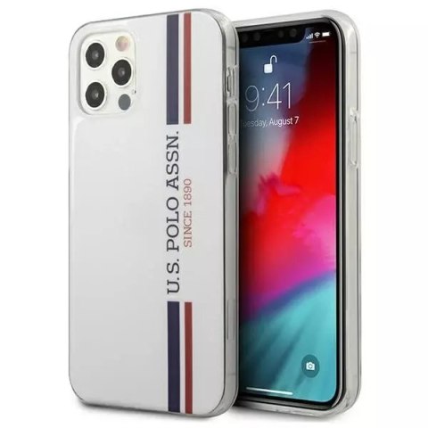 Etui na telefon US Polo USHCP12LPCUSSWH do Apple iPhone 12 Pro Max biały/white Tricolor Collection