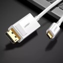 Jednokierunkowy kabel UGREEN przejściówka z USB Typ C do Display Port 4K 1,5m biały (MM139)