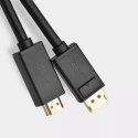 Jednokierunkowy kabel UGREEN z DisplayPort na HDMI 4K 30 Hz 32 AWG 2 m czarny (DP101 10202)