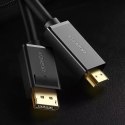 Jednokierunkowy kabel UGREEN z DisplayPort na HDMI 4K 30 Hz 32 AWG 2 m czarny (DP101 10202)