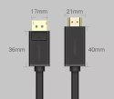 Jednokierunkowy kabel UGREEN z DisplayPort na HDMI 4K 30 Hz 32 AWG 2 m czarny (DP101 10202)