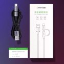 Kabel UGREEN przewód 2w1 USB - micro USB / USB Typ C 1m 2,4A czarny (30875)