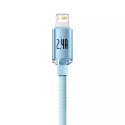 Baseus Crystal Shine Series kabel USB - Lightning 2,4A 20W 1,2m niebieski (CAJY001103)