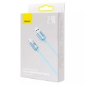 Baseus Crystal Shine Series kabel USB - Lightning 2,4A 20W 1,2m niebieski (CAJY001103)