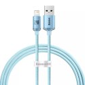 Baseus Crystal Shine Series kabel USB - Lightning 2,4A 20W 1,2m niebieski (CAJY001103)