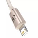 Baseus Crystal Shine Series kabel USB - Lightning 2,4A 20W 1,2m różowy (CAJY001104)