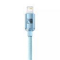 Baseus Crystal Shine Series kabel USB - Lightning 2,4A 20W 2m niebieski (CAJY001203)