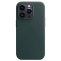 Etui Apple MPPN3ZM/A do iPhone 14 Pro Max 6,7" Leather Case MagSafe zielony/forest green