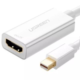 Kabel UGREEN adapter przejściówka FHD (1080p) HDMI (żeński) - Mini DisplayPort (męski - Thunderbolt 2.0) biały (MD112 10460)