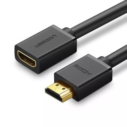 Kabel UGREEN przewód przedłużacz HDMI (żeński) - HDMI (męski) 19 pin 1.4v 4K 60Hz 30AWG 2m czarny (10142)