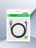 Ugreen kątowy kabel przewód USB - USB Typ C 2m 3A szary (50942)