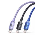 Baseus Crystal Shine Series kabel przewód USB do szybkiego ładowania i transferu danych USB Typ A - USB Typ C 100W 1,2m niebiesk